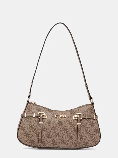 Guess torebka z imitacji skóry LEONA beżowa