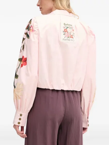 Geacă Barbour cu model floral cu imagine roz