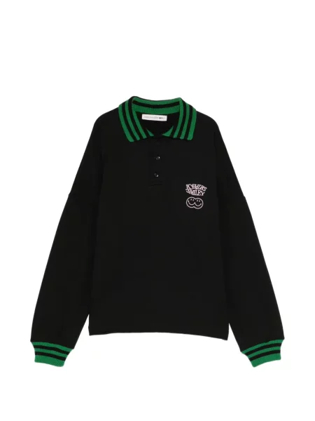 Tricou polo Joshua Sanders cu broderie negru