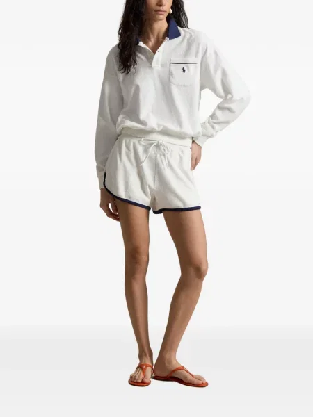 Ριγέ δερμάτινος κάλτσες Polo Ralph Lauren με κορδόνι μαύρο