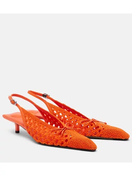 Pantofi cu toc Jacquemus slingback portocaliu