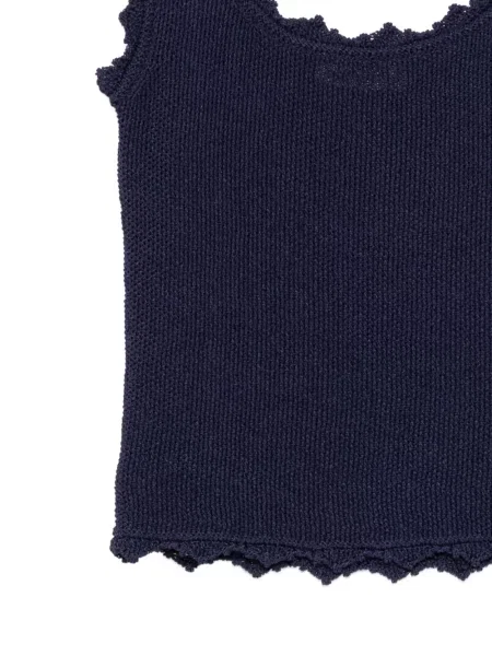 Top Low Classic tricotate clasic albastru