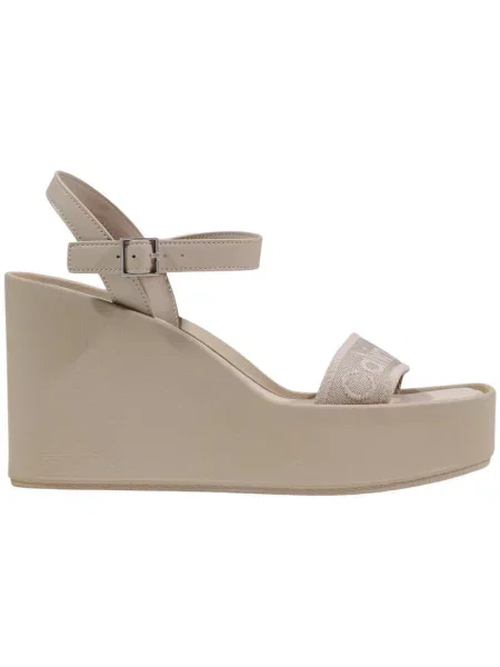 Sandale Calvin Klein cu pană bej