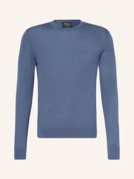 Zegna Sweter Trofeo blau niebieski
