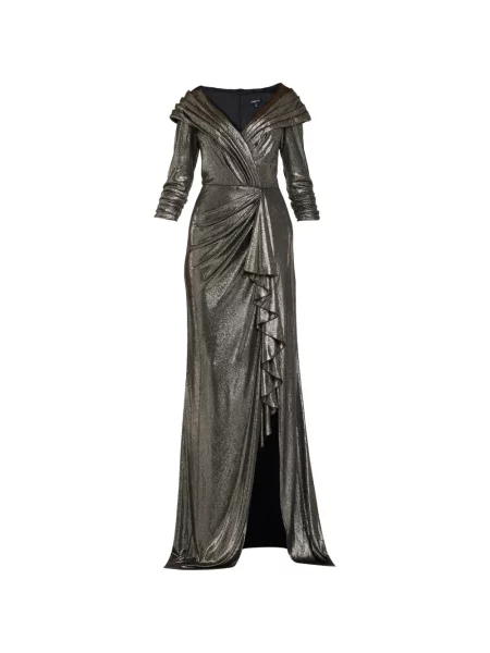 Rochie Tadashi Shoji cu volane gri