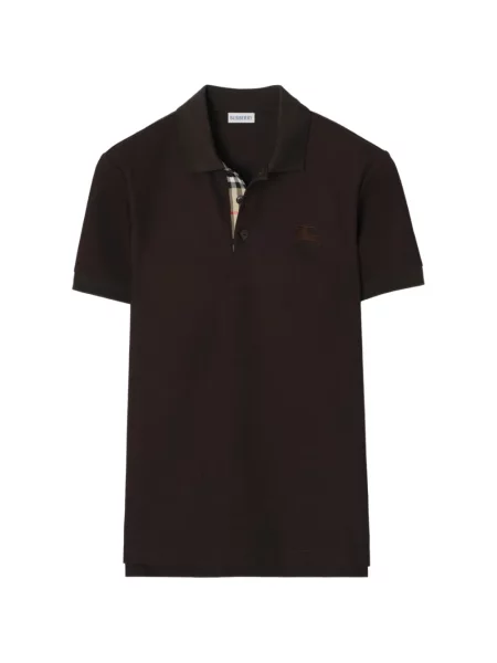 Tricou polo Burberry maro