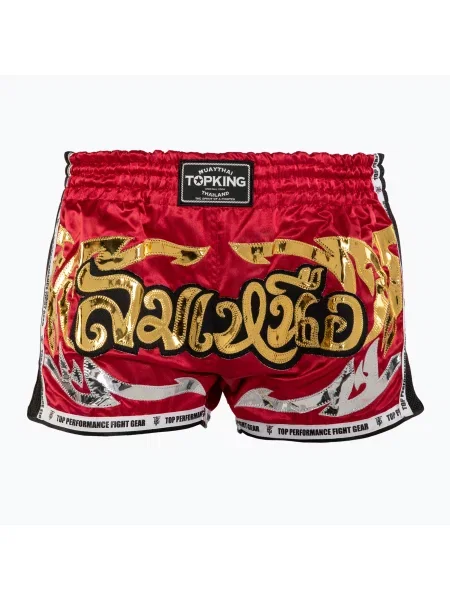 Spodenki treningowe Top King Retro Muaythai czerwone