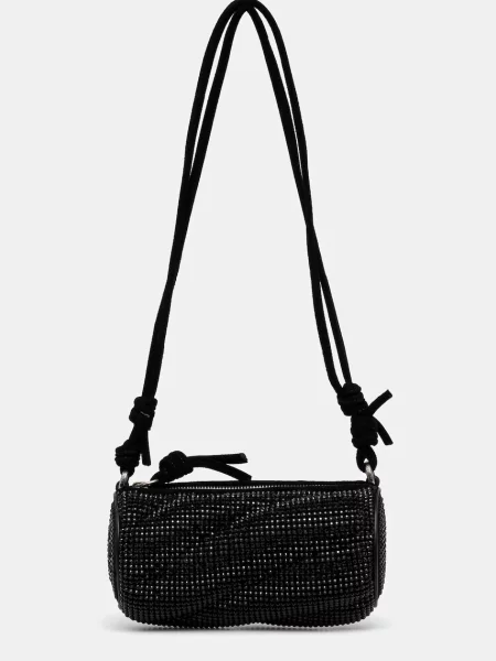 Чанта Fiorucci Suede Rhinestone Micro Mella черно