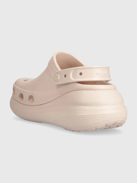 Crocs papuci Classic Crush Clog femei pana roz