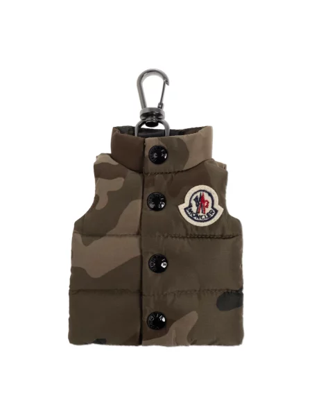 Lniana kamizelka Moncler zielona