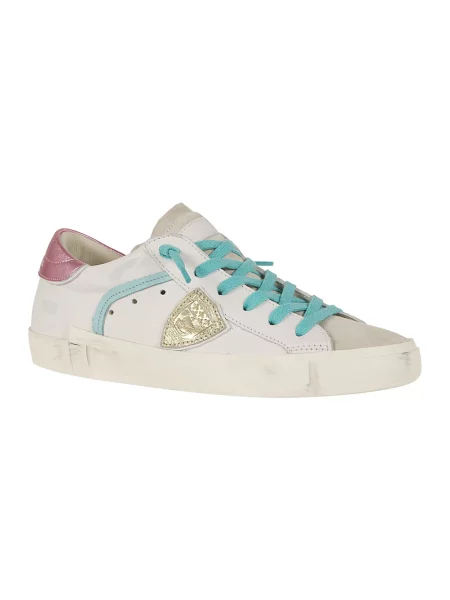 Trampki Philippe Model Prsx Low Woman Veau Metal/ Blanc Fucsia EUR 40