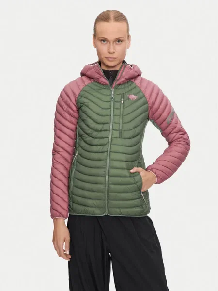 Péřová bunda DYNAFIT Radical Down Hooded dark rose růžová