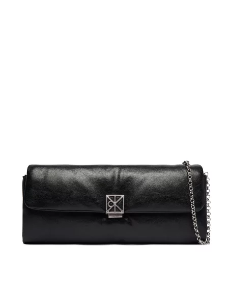 Calvin Klein Kabelka Emblem Hw Padded Clutch čierna