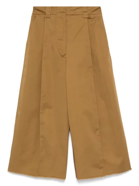Pantaloni Thelatest plisate maro