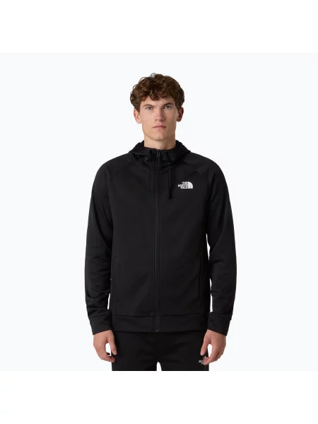 Mikina The North Face Reaxion s kapucí a black heather černá