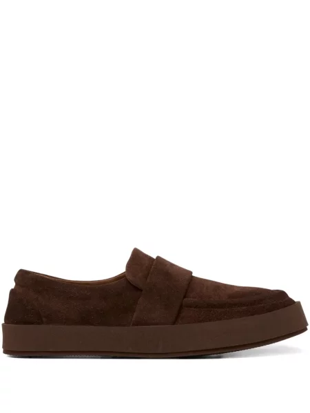Pantofi loafer Marsell din piele de căprioară slip-on maro