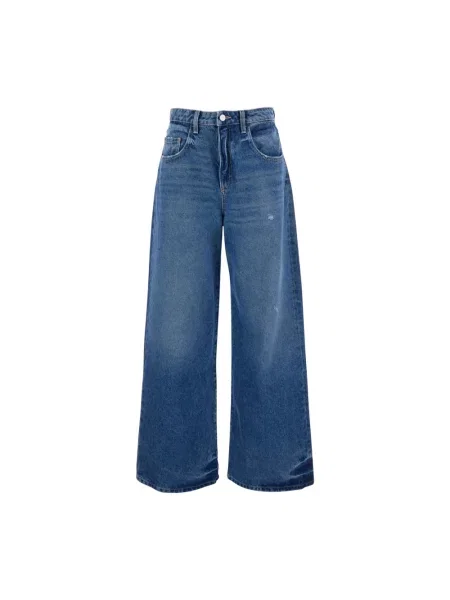 Szerokie jeansy Icon Denim niebieskie