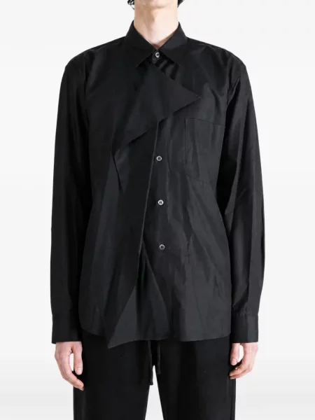 Cămașă Comme Des Garcons Homme Plus asimetrică drapată negru