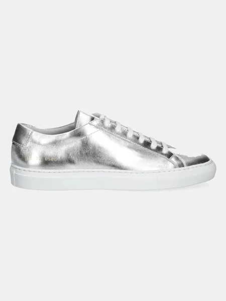 Шкіряні кросівки Common Projects Achilles Shiny срібний
