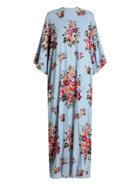 Rochie Dolce & Gabbana cu model floral cu imagine de costum albastru