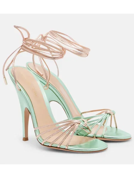 Sandale Gianvito Rossi din piele slingback verde