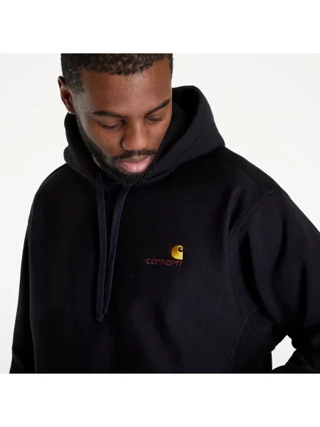 Hoodie Carhartt Wip με κουκούλα μαύρο