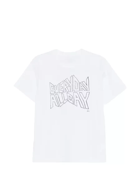 Tricou Sacai cu decolteu rotund alb