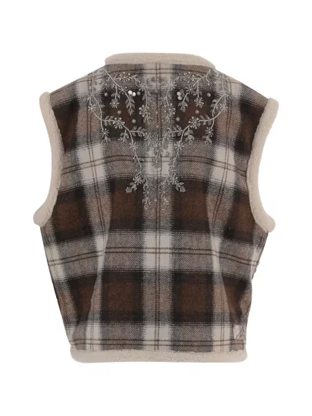 Vestă Stella Mccartney cu model floral maro