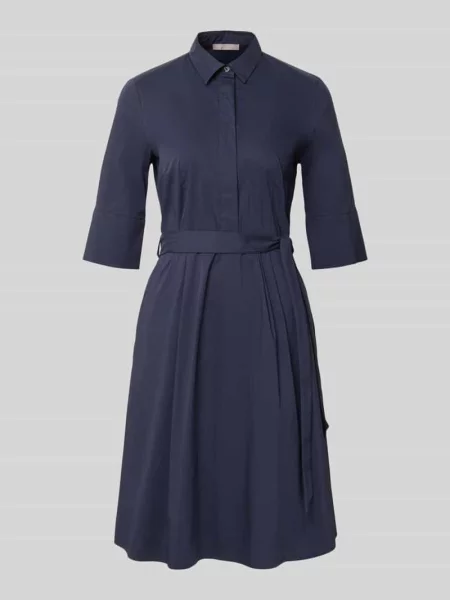 Sukienka koszulowa do kolan z wiązanym paskiem Christian Berg Woman Selection
