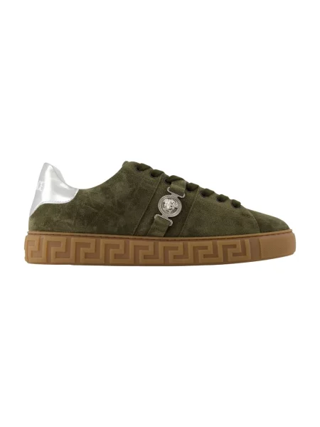 Sneakersy Versace skórzane zielone