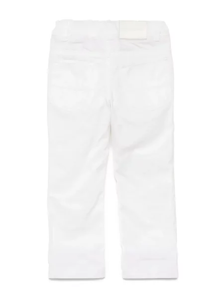 Jeansy straight leg dziecięce Burberry białe