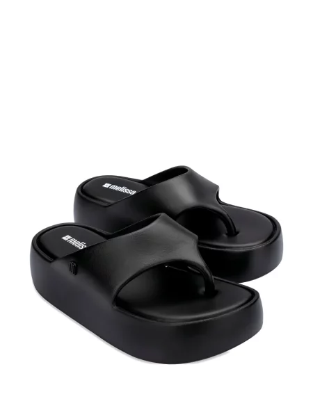 Papuci Melissa cu platformă negru