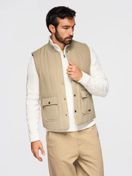 Vestă Ombre matlasată alb