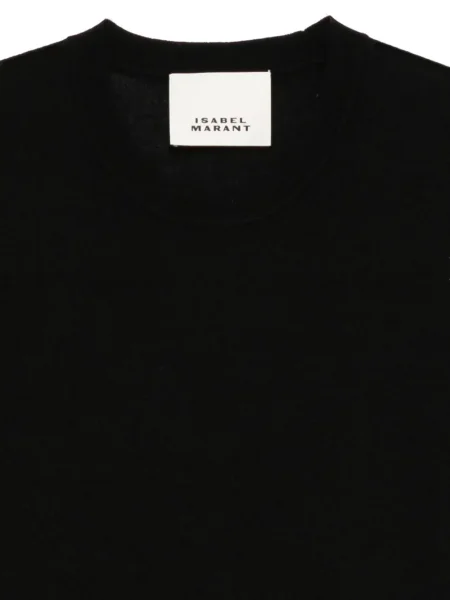 Pulover Isabel Marant cu decolteu rotund negru