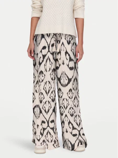 JDY Spodnie materiałowe Bree Wide Leg beżowy
