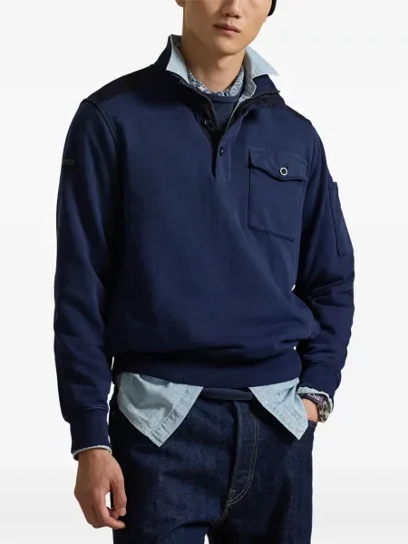 Șapcă Polo Ralph Lauren cu model herringbone din țesătură twill cu imagine albastru