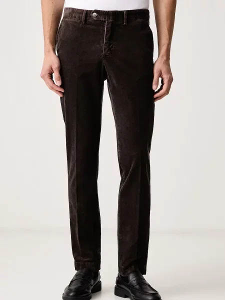 Hackett London pantaloni chinos pentru bărbați din catifea reiată maro