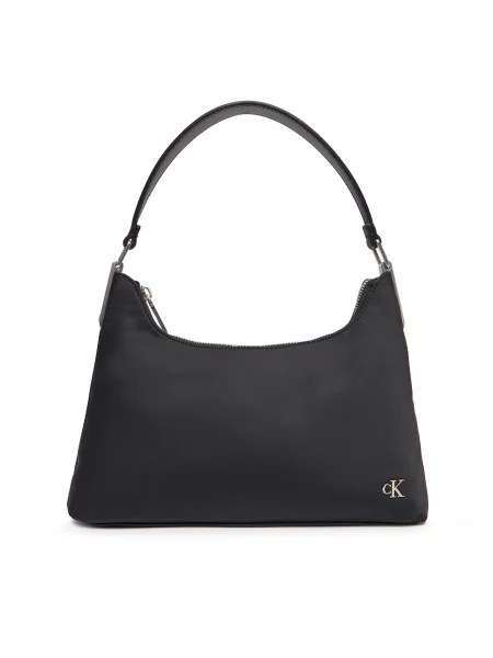 Чанта Calvin Klein Jeans Satin Nylon Small Shoulder Bag Black Universal черно