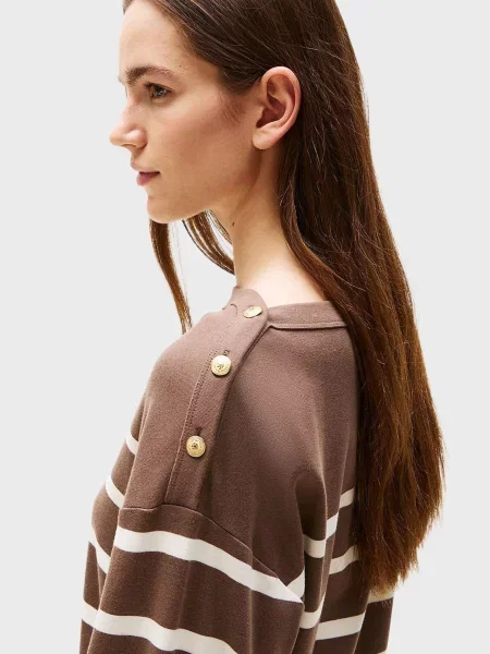 Смугастий светр Tommy Hilfiger коричневий