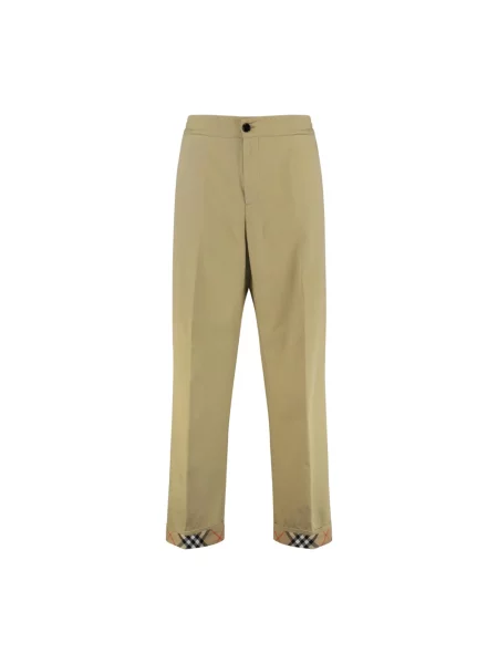 Spodnie Burberry w kratkę klasyczne beżowe