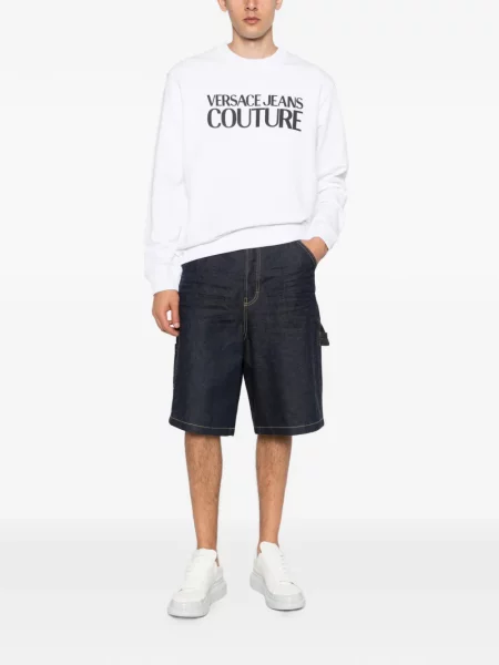 Hanorac Versace Jeans Couture cu autograf alb