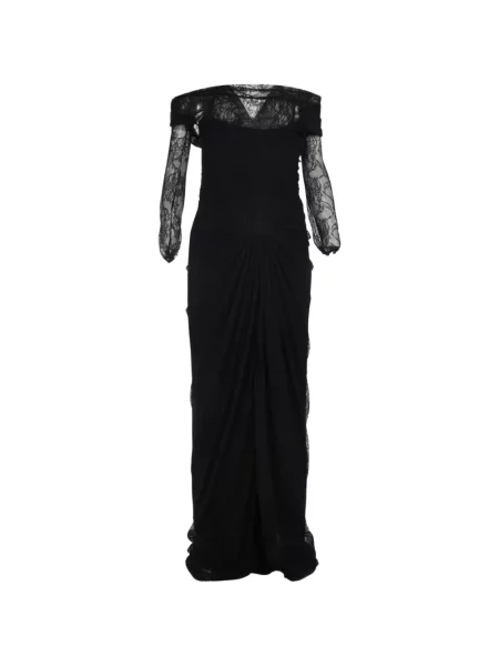 Костюм макси макси рокля Rhea Costa с дантела черно
