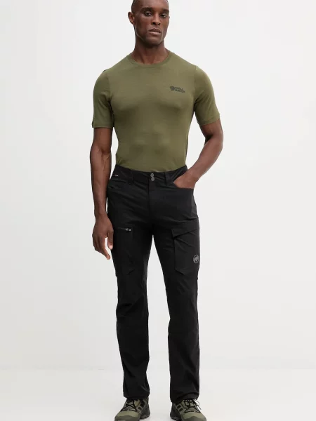 Однотонная футболка Fjallraven зеленая