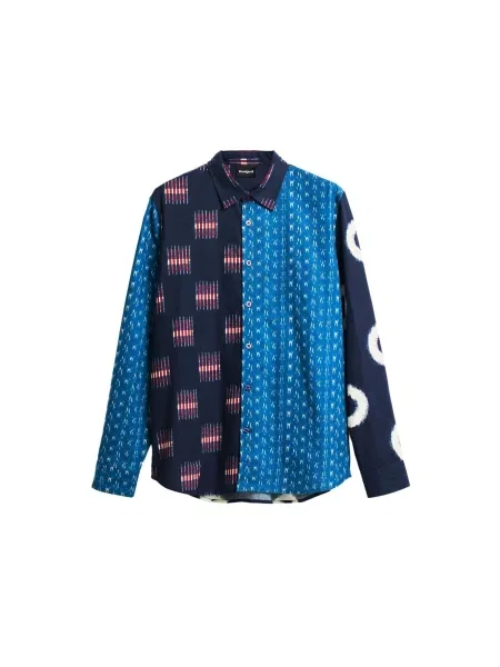 Desigual Cămașă azur / albastru închis / roșu alb