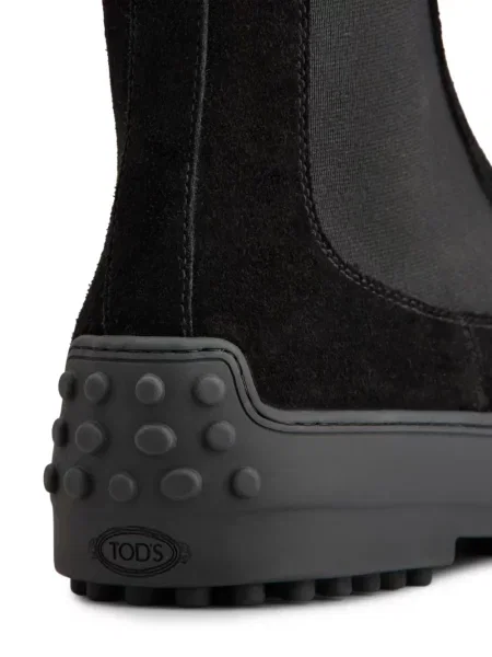 Botine chelsea Tod's din piele de căprioară negru