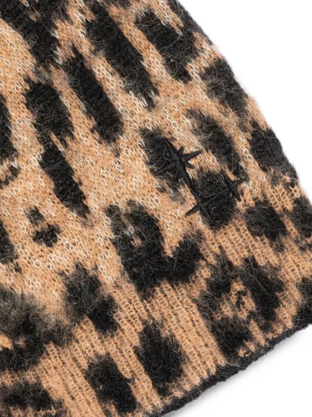 Căciulă Laneus cu imagine cu model leopard maro