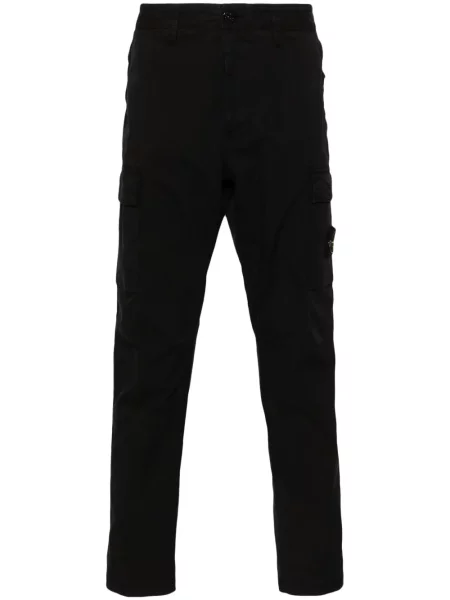 Zúžené cargo kalhoty Stone Island s kamínky černé