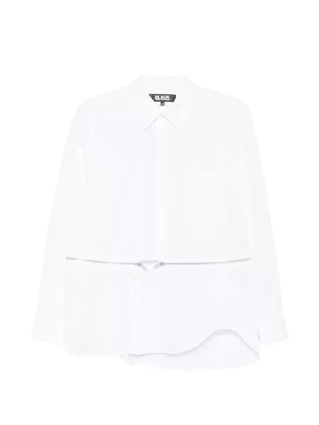 Cămașă Black Comme Des Garçons asimetrică alb