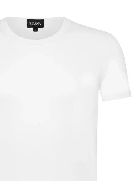 Tricou Zegna scurt alb