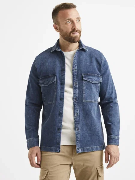 Риза с яке Celio синьо